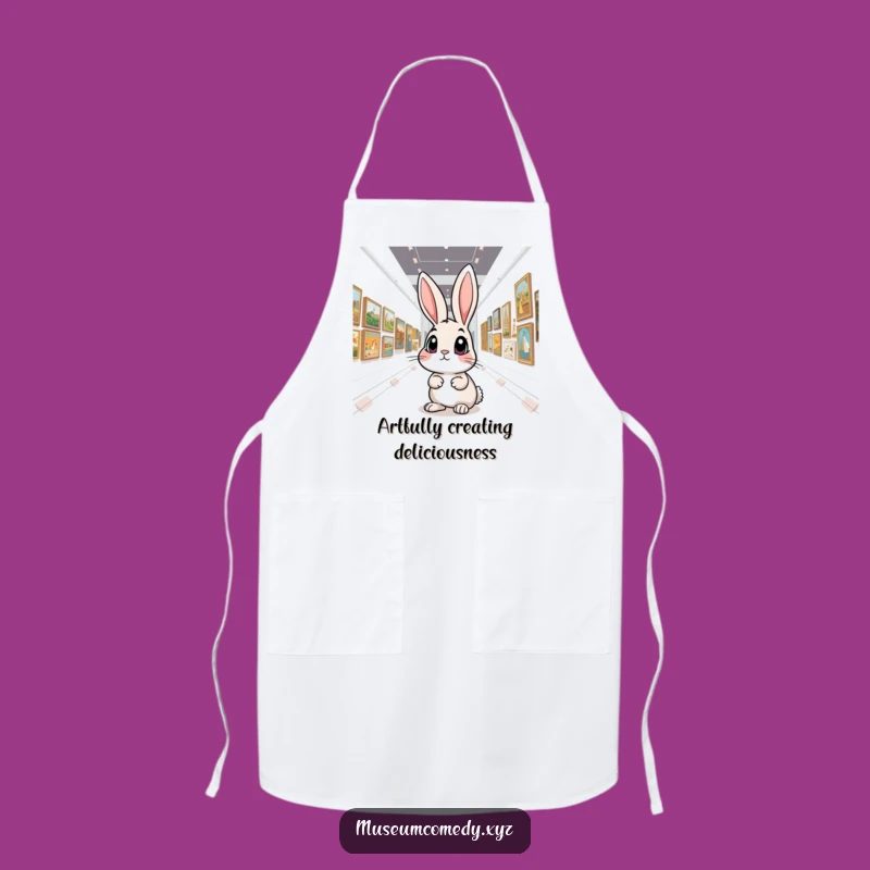 Funny Art Rabbit Apron: Culinary Creations & Gallery Giggles, A Chef's Funny Gift