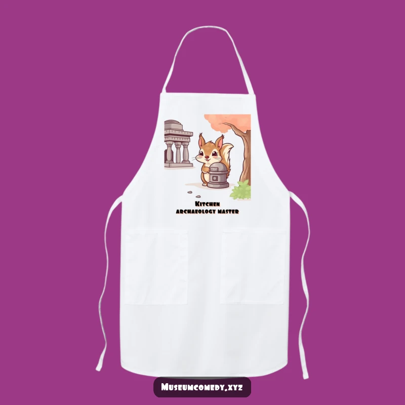 Funny Squirrel Artifact Apron: Culinary History Fun, A Chef's Funny Gift