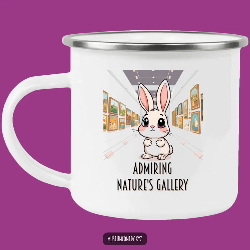 Funny Art Rabbit Camping Mug: Trailside Art Appreciation, Rugged & Funny Gift