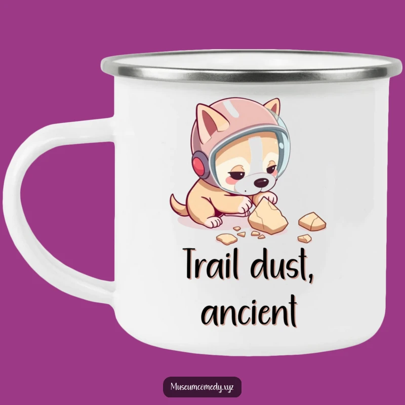 Funny Dog Archaeologist Camping Mug: Adventure Fuelled by Canine Wit