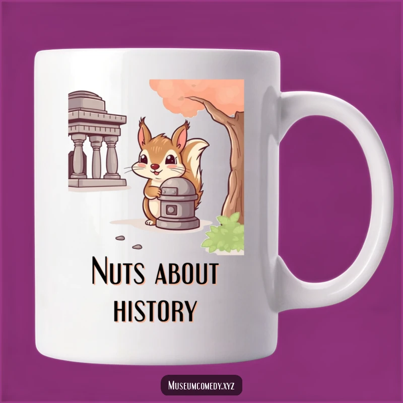 Funny Squirrel Artifact Mug: Cheeky Peek from History, A Nutty Funny Gift