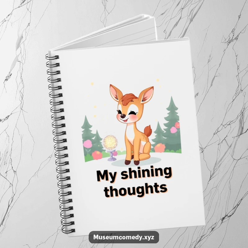 Funny Deer Fawn Notebook: A joyful fawn admires a glittering display, inspiring notes filled with wonder, dreams, and delightful ideas.