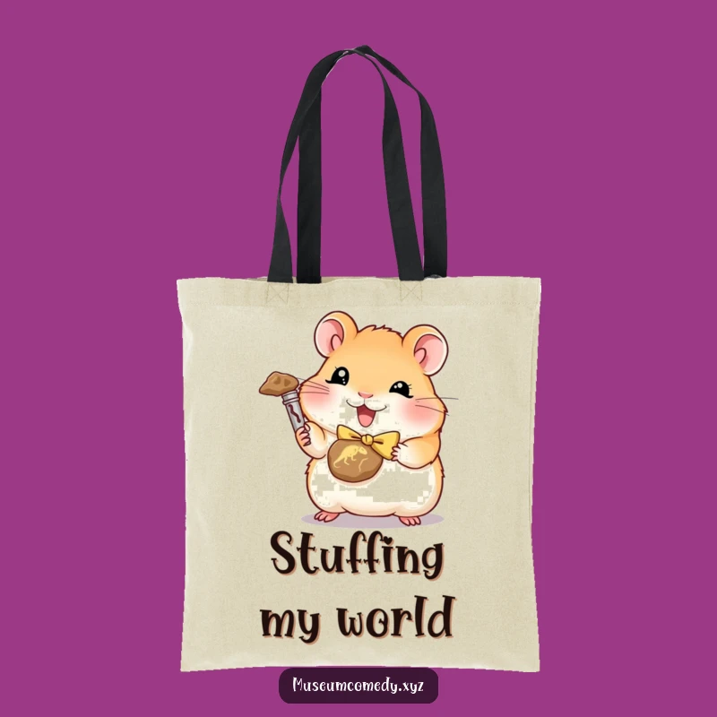 Funny Hamster Fossil Hunter Tote Bag: Carry Your Treasures in Style